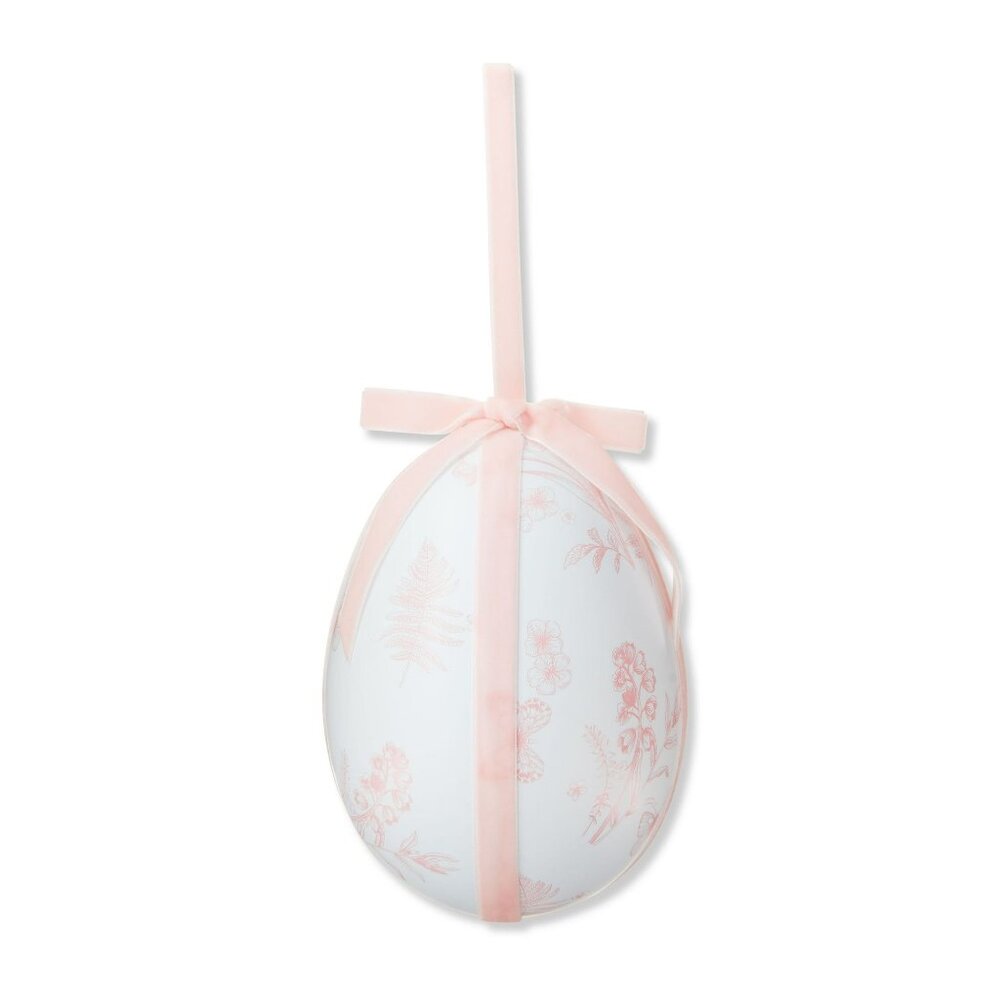 My Texas House Large Pink Floral Fabric Decorative Egg, 6in - Easter 2025